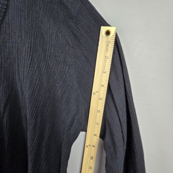 SWIMSUITS FOR ALL Cover-up V-Neck Dress Flare Long Sleeve Black Women Size 22/24 - Picture 8 of 10